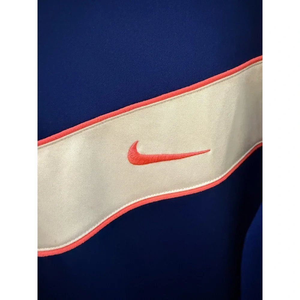 Nike Track Jacket Mens‎ Blue Striker Retro Mock Full Zip Neon Athletic XXL